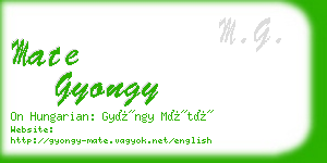 mate gyongy business card